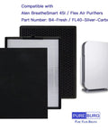 Replacement Filter Pack For Alen 45i And Flex BreatheSmart Air Purifiers, Keeps Your Air Fresh With 1 H13 True HEPA + 4 Activated Carbon Pre-Filters, B4-Fresh FL40-Silver-Carbon Compatible, Captures 99.97% PM2.5 Dust VOCS Odor