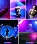 Handheld Light Wand With 360 Degree RGB LED Video Light Stick For Photography And Vlogging 3300mAh Rechargeable Tube Light in use