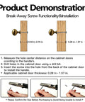 Instructions for installing Five Pack Antique Brass Cabinet Knobs One And Three Eighths Inch Oval Egg Dresser Drawer Knobs