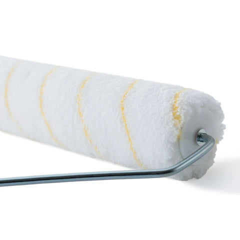 Paint Roller Kit With Nine Inch Frame And Two Microfiber Covers For Walls Ceilings And Floors One Half Inch Nap Designed For Fast DIY Home Painting Projects With Easy Grip Handle And Smooth Application