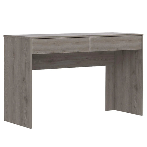 Game Changer Computer Desk With Drawers And Storage Organizer For Home Office Writing Gaming Setup, 47.3-inch wide grey desk.
