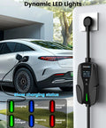 Level 2 EV Charger With NEMA 14-50 Plug 32A 25Ft Cable Portable 208V 240V EVSE For Home Use UL Listed Adjustable Current