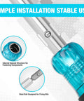 Close-up of 11 In 1 Multi Bit Screwdriver And Nut Driver Kit With S2 Steel Bits, showing handle and fastening mechanism