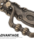 Close-up of Three Pack Vintage Bronze Cabinet Drawer Pull Handles Set For Wardrobe And Kitchen Cupboard Doors with rustic design.