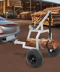 Heavy Duty Log Trailer For Farm Use, Two Wheel Utility Trailer Built Tough With Sturdy Frame And Chain, Transports Logs Timber And Firewood