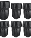 Six Pack 3/4 Inch Female Pipe Thread To 1/2 Inch Drip Tubing Adapter Swivel Garden Hose Connector black plastic fittings