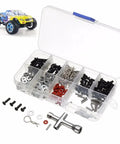 270 Piece RC Car Screw Set In One Box With Hex Wrench, Handy Repair Tool Kit For One Tenth Scale RC Cars, Includes Varied Screws And Pro Grade Bits, Perfect For RC Car Accessories. clear plastic organizer with screws and hex wrench for RC car repair