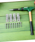 Heavy Duty Wall Mount Gate Hinges 4 Pack Galvanized Iron Frame Weather Proof Design No Sweat Bolt Install For Fence Posts And Barn Doors Built Solid For Any Backyard Setup With Standard Pin Openings with installation tools and screws.