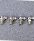 Heavy Duty 45 Piece Grease Fitting Assortment Kit with M8x1 90 degree zerk fittings for hydraulic machinery maintenance