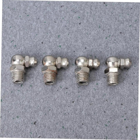 Heavy Duty 45 Piece Grease Fitting Assortment Kit with M8x1 90 degree zerk fittings for hydraulic machinery maintenance