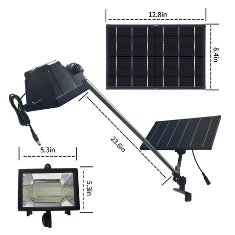 Solar Billboard Light For Business Signs Aluminum Outdoor Sign Lighting With 60 LED Super Bright Illumination 12W Solar Panel