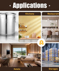 Pro Level Heavy Duty 304 Stainless Steel Airtight Kitchen Canister With Rock Solid Locking Lid And Grippy Handles Mega Pantry Storage Bin in modern kitchen.