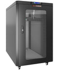Zero Drama Acoustic 18U Server Rack, 19 Inch Network Enclosure with glass door and smart PDU for quiet office spaces.
