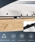 Close-up of Two Pack Stainless Steel Barn Door Soft Close Mechanism For Flat Track With Adjustable Weight Up To 160 Pounds Universal Compatibility Hole Free Installation Or Drilled Track Optional Effortless Smooth Opening And Closing Silver showing installation on wood surface.