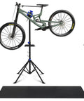 Bike Repair Stand With Workstand Mat And Detachable Wall Mount Clamp Ebike Floor Holder Travel Bag Two Hooks Bicycle Lift Frame