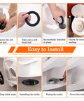 Installation steps of RV Toilet Seal Kit For Dometic 300 310 320 Stop Leaks With A 2 In 1 Replacement Gasket Set Including Toilet Seal And Flush Seal A Durable Upgrade For Camper Vans And RV Travel