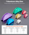 Seven color dies for Copper And Aluminum Tubing Bender Kit One Quarter Inch To Seven Eighths Inch for HVAC use