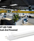 Easy Install T8 T10 T12 LED Tube Light 2-Foot 8W Replacement for 24 Inch Fluorescent Bulbs, 1120 Lumens shown in modern office