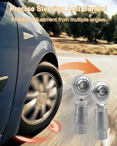 Top Shelf 1/2 Inch C1045 Steel Heim Joint Rod End Kit With Left And Right Hand Jam Nuts For Tough Suspension And Steering Upgrades, shown in use on a vehicle wheel.