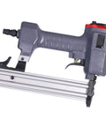 Straight Shooting Pneumatic Brad Nailer Handles Tricky Trim and Panel Jobs Like a Champ heavy gauge aluminum and iron frame side view