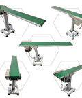PVC Belt Conveyor 47 Inch Long 5.9 Inch Wide Aluminum Frame Countertop Transport Conveyor With Adjustable Speed 110V 120W