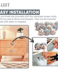 Assorted Ceramic Cabinet Knobs Set Of 12 In Grey And White With Vintage Old School Charm for Cupboard Doors Installation