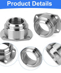 Heavy Duty 9 Inch Bearing Housing Pair For Ford Slide Over 3 Inch Axle Tubes CNC Machined Steel Ends With One Half Inch Threaded Bolt Holes Raw Finish Durable Replacement Set, pair view