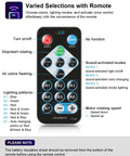 Remote control for Sound Activated Party Lights With Remote DJ Lighting 7 Modes Rotating Disco Ball showing buttons and features.