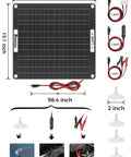 30W Solar Battery Charger With MPPT Controller And Adjustable Parameters 12V Trickle Maintainer Kit Components