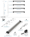 Under Cabinet LED Lighting Kit With Four Way Parallel Connection Touch Control diagram and components overview