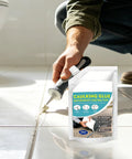 Heavy Duty Cement Crack Filler Self Leveling Waterproof Sealant For Roof And Driveway Leaks being applied to tile cracks.