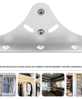 Heavy Duty Aluminum Alloy Shelf Brackets With Adjustable Mounting Clips For Floating Shelves In Silver Built To Last And Easy To Install