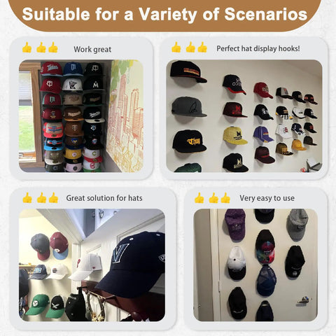 22 Pack Adhesive Hat Hooks No Drill Wall Hook No Drill Hassle Zero Sweat Setup Keeps Your Cap Game On Point Curved Hat Rack Organizer Rack For Baseball Caps Garage Door Closet Home Decor Black
