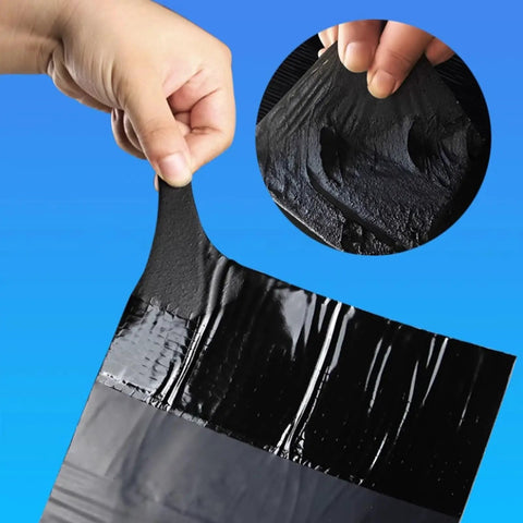 Rock Solid Asphalt Roof Repair Tape With Thick Aluminum Foil Waterproof Membrane Killer Bond Sealant For Leaks And Cracks Easy Apply Patch Roll, showing adhesive surface.