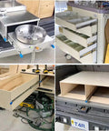 Heavy Duty Stainless Steel Drawer Slide With Hassle Free Kick Open Action 51 Mm Wide Three Section Ball Bearing Rail 20 Inch Full Extension Cabinet Guide Smooth Ride And Rock Solid Build installed in various cabinet configurations.