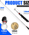2-pack telescoping magnetic pickup tools with 30-inch reach; chrome shaft and non-slip black grip.