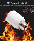 E26 To E39 Socket Adapter 3 Pack Mogul Base Converter flame-resistant material demonstration with heat-resistant icons