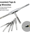 GMTOOLS 40-piece metric tap and die set with adjustable T-handle wrench and assorted dies