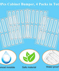 40Pcs Heavy Duty Silicone Cabinet Door Bumpers, Ultra Grippy Self Adhesive Anticollision Tape for kitchen and furniture.