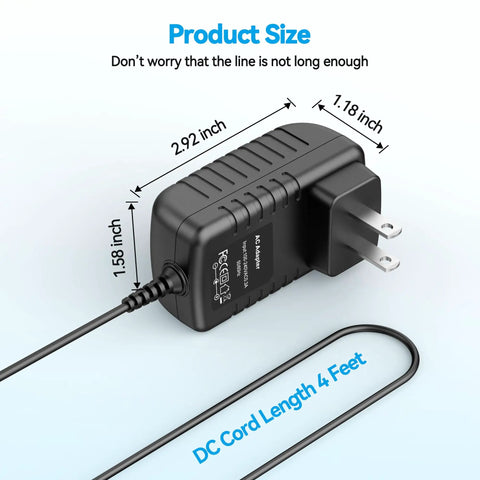 Top Shelf Replacement AC Adapter For Skil And Bosch Handheld Power Tools Straight 6V output charger with 4-foot cord.