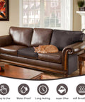 Self Adhesive Leather Repair Patch Kit For Couches Sofas And Car Seats Ultra Durable PU Vinyl Leather Repair Tape Waterproof Dark Brown 3.9x79 Inch Easy Patch Up For Furniture And Auto Interiors applied on couch