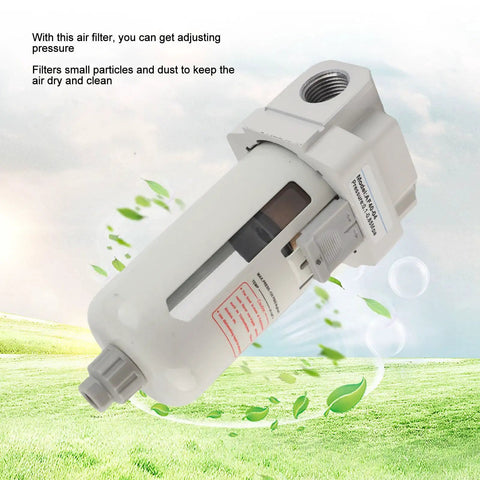 Rugged 2 Inch Thread Pressure Regulator With Air Filter And Water Separator for Industrial Pneumatic Systems in white