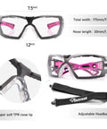 All Day Comfort Anti Fog Safety Goggles For Women With HD Scratch-Resistant Lenses, Purple Frame, Adjustable Headbands