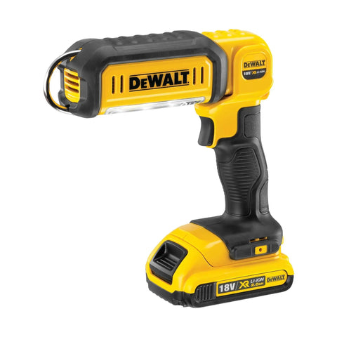20V Max LED Work Light Bare Tool Only With Pivoting Head, yellow and black design shown on white background