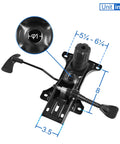 Heavy Duty Office Chair Tilt Control Mechanism Replacement Kit Featuring Single Lever Height Adjustment And Standard Tapered Gas Lift Adapter, detailed close-up with measurements.
