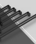 Matte Black Cabinet Pulls 3 Inch Solid Zinc Alloy Drawer Handles 10 Pack Built To Last Heavy Duty Cupboard Pulls in row display