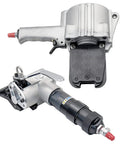 Heavy Duty Pneumatic Steel Strapping Tool And Metal Banding Machine Air Powered Tensioner Cutter Sealer with die cast steel frame.