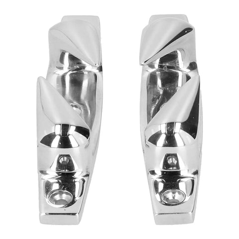 Front view of Bow Chocks For Boat 4.69 Inch 316 Stainless Steel Mooring Cleats Set Of Two Left And Right Fairlead Dock Cleats