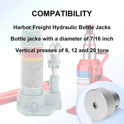 Replacement Pressure Release Knob For Bottle Jacks Seven Sixteenths Inch Diameter 6061 Aluminum Beefy Durable Silver