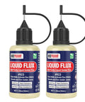 Liquid Solder Flux Dropper Kit 60mL No Clean Rosin Flux For Electronics Soldering Two 30mL Bottles Easy Squeeze Bottle Pro Grade